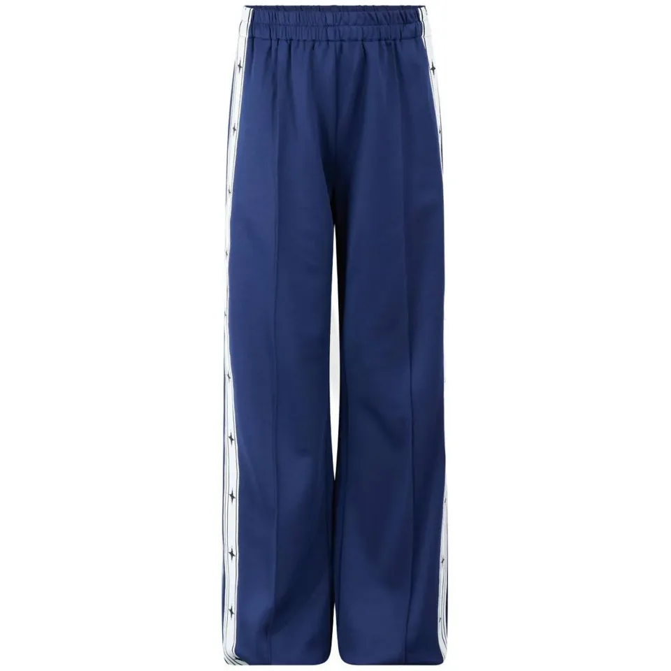 Shoeby high waist gestreepte joggingbroek donkerblauw, foto 2