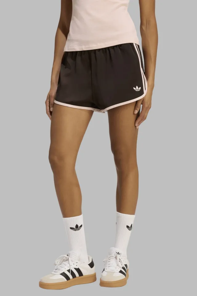 Adidas Originals Sprinter Satin loose fit short - bruin/roze