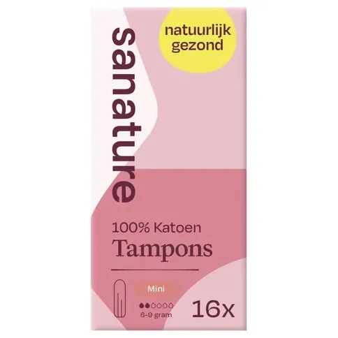 Sanature Katoenen Tampons Mini 16 stuks