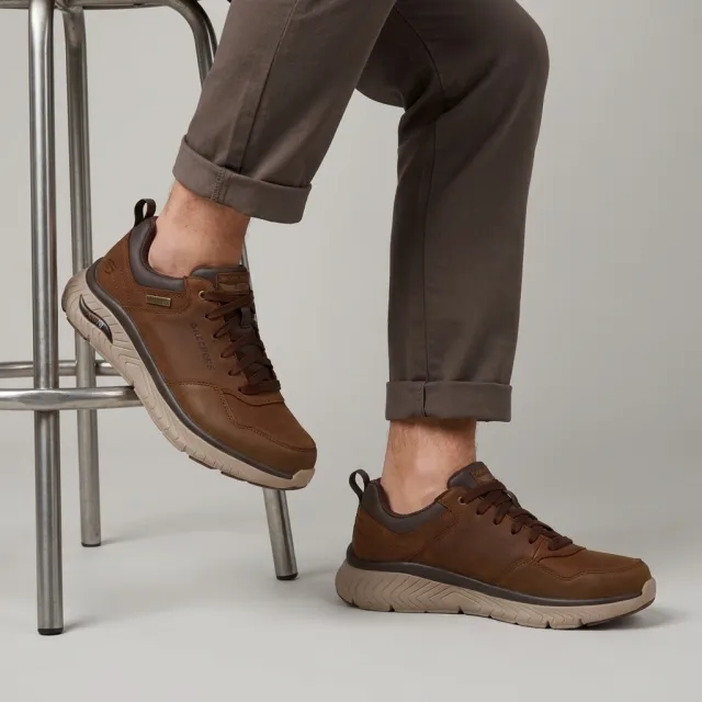Skechers Arch Fit Crosser Sneakers bruin Leer, foto 6