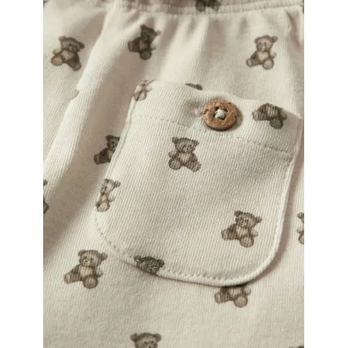 Lil' Atelier babybroek ecru met beerprint, foto 4