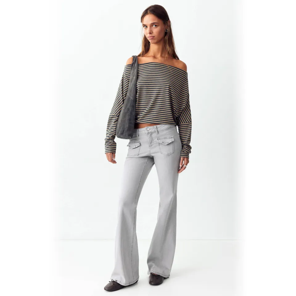 Mango TEEN flared jeans - changeant grijs, foto 4