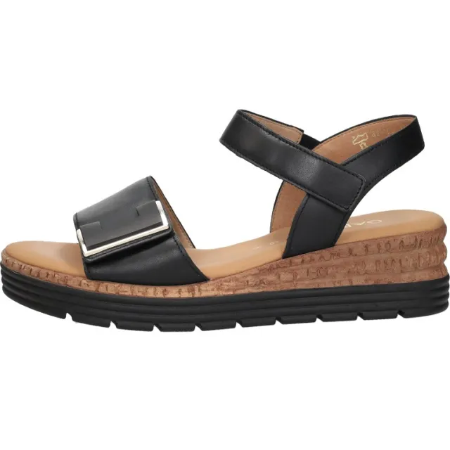 Gabor 6270057 sandalen met sleehak zwart, foto 2