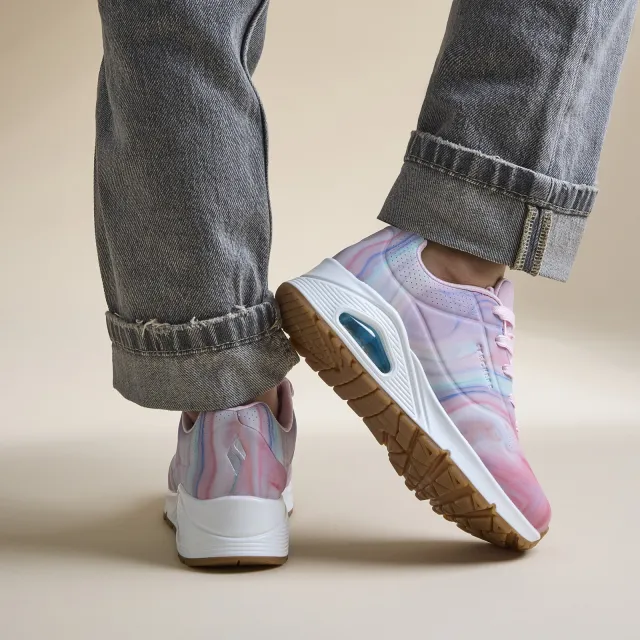 Skechers Uno Gen1 Marble Sweetheart lage sneaker roze, foto 8