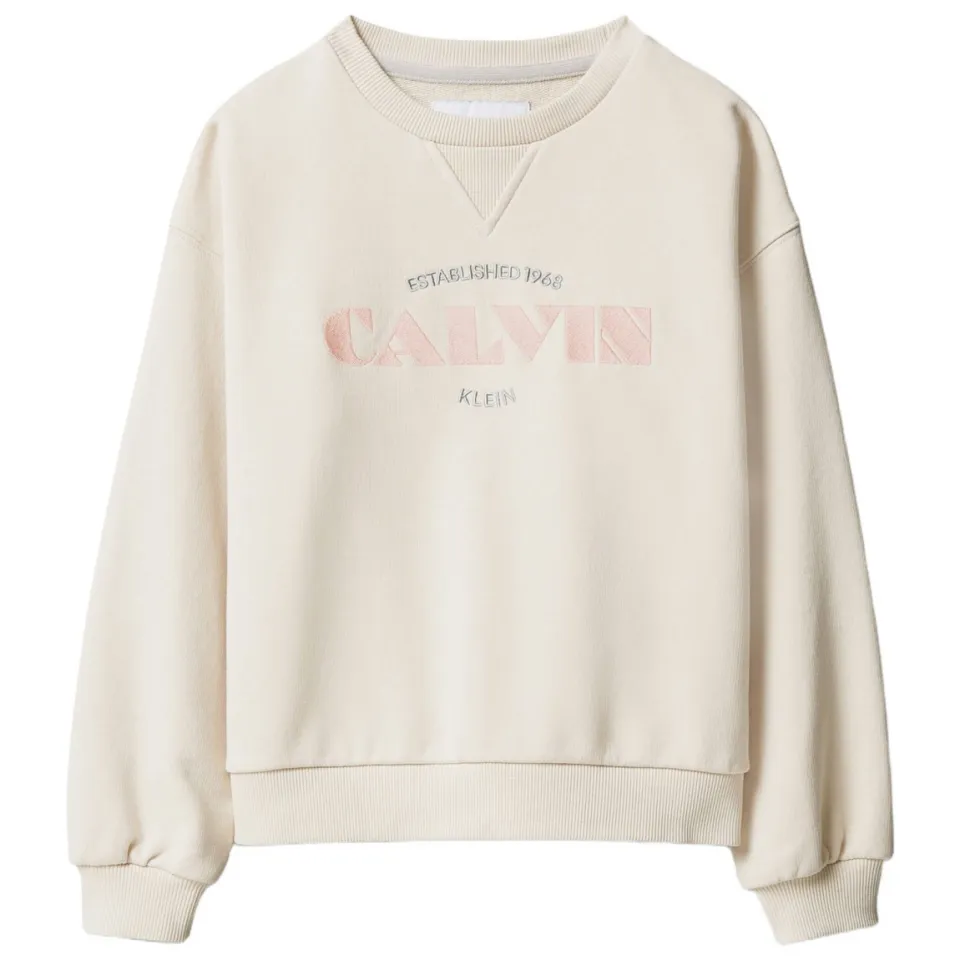Calvin Klein sweater met logo - ecru, foto 2