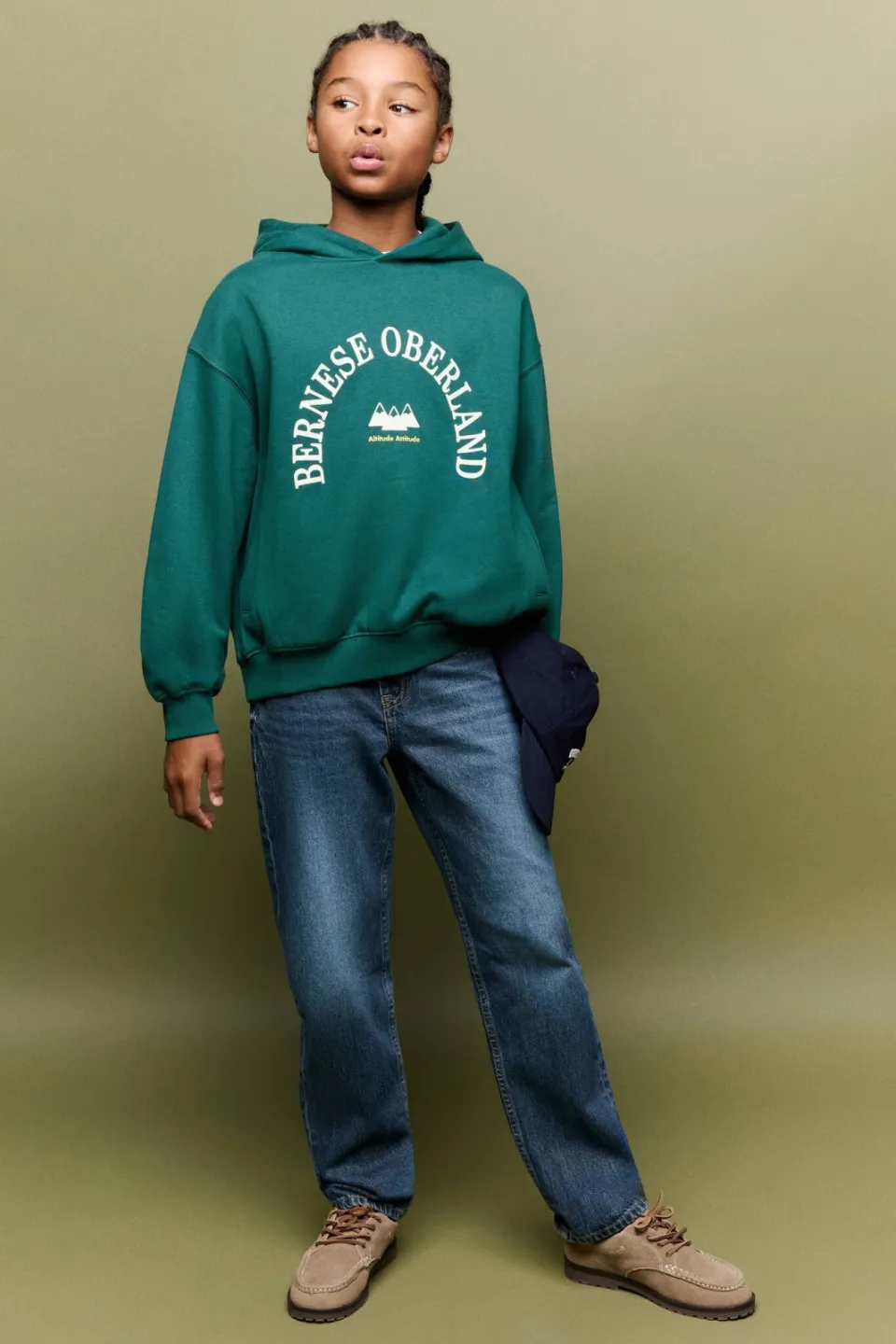 Mango Kids sweater met tekst - groen, foto 8