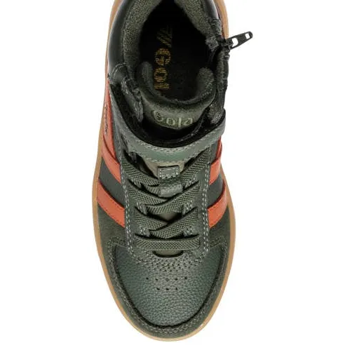 Gola Talon hoge sneakers donkergroen oranje, foto 3