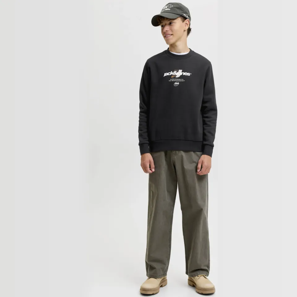 Jack & Jones JUNIOR sweater met logo - zwart, foto 5