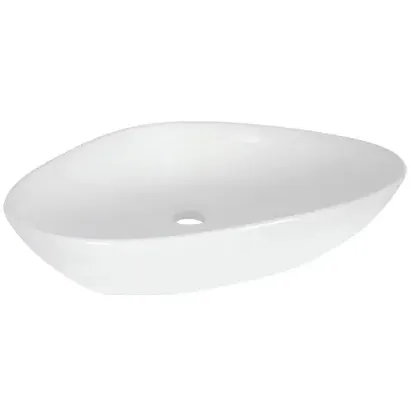 Differnz Waskom Badkamer Rigi - Keramiek - Glanzend - Wit - 59cm