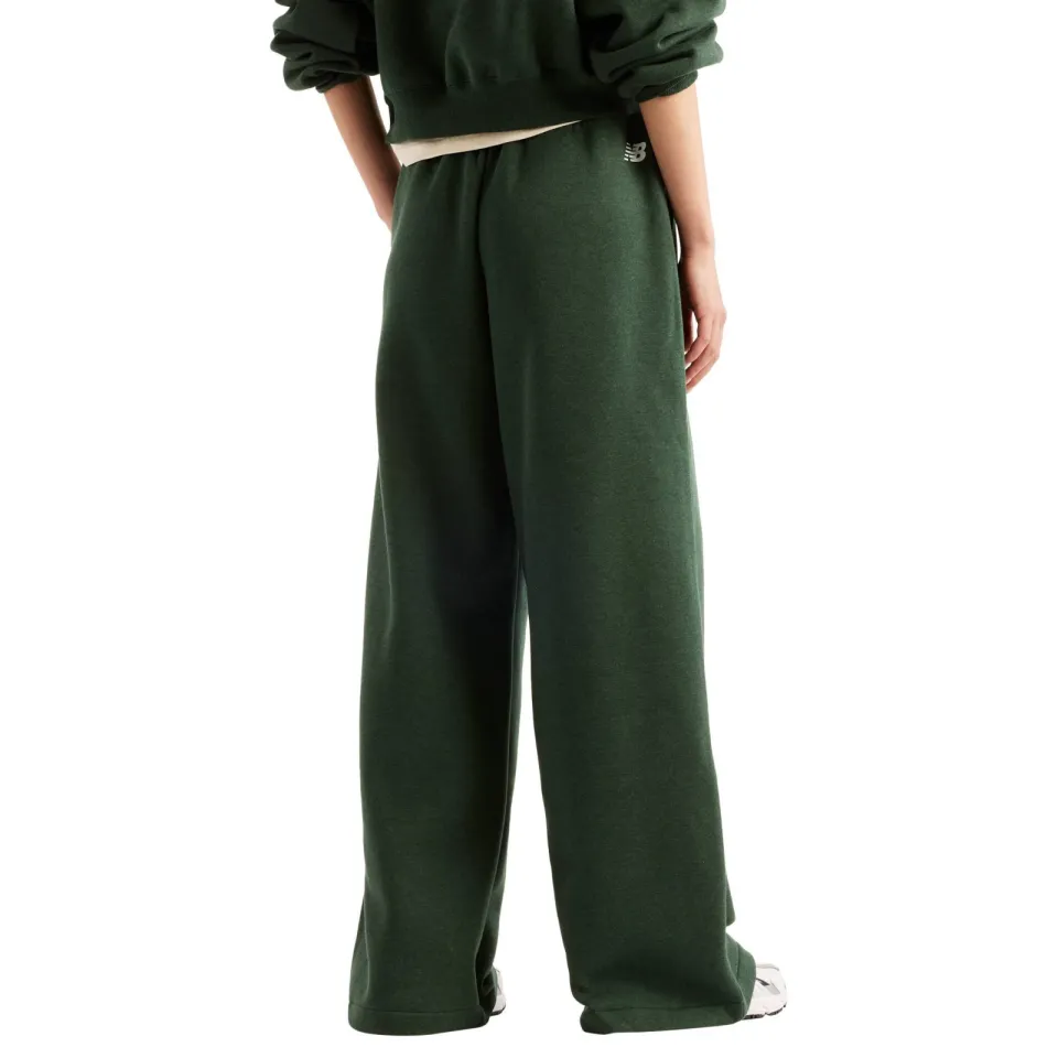 New Balance fleece wide leg joggingbroek - donkergroen, foto 3