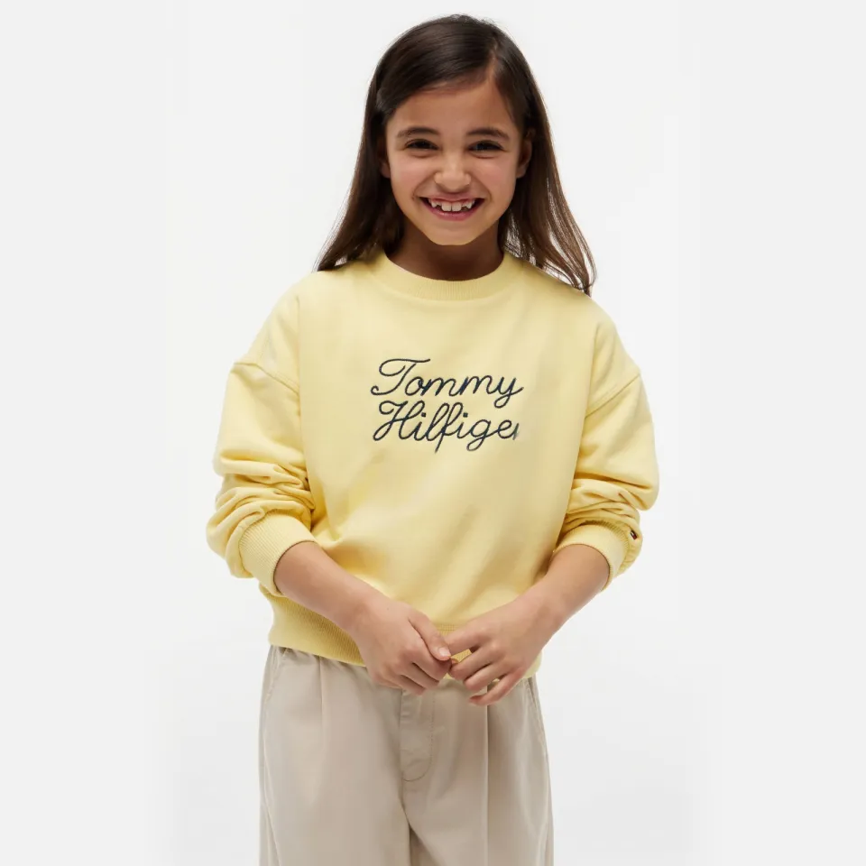 Tommy Hilfiger sweater met borduursels en tekstopdruk - geel, foto 3