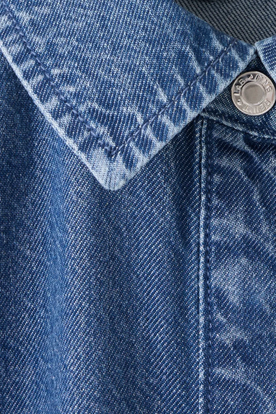 Mango Kids korte A-lijn spijkerjurk - changeant blauw, foto 6