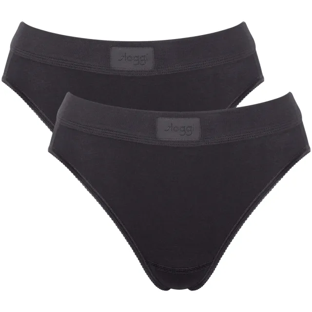 Sloggi Double Comfort taï-slip set van 2 zwart