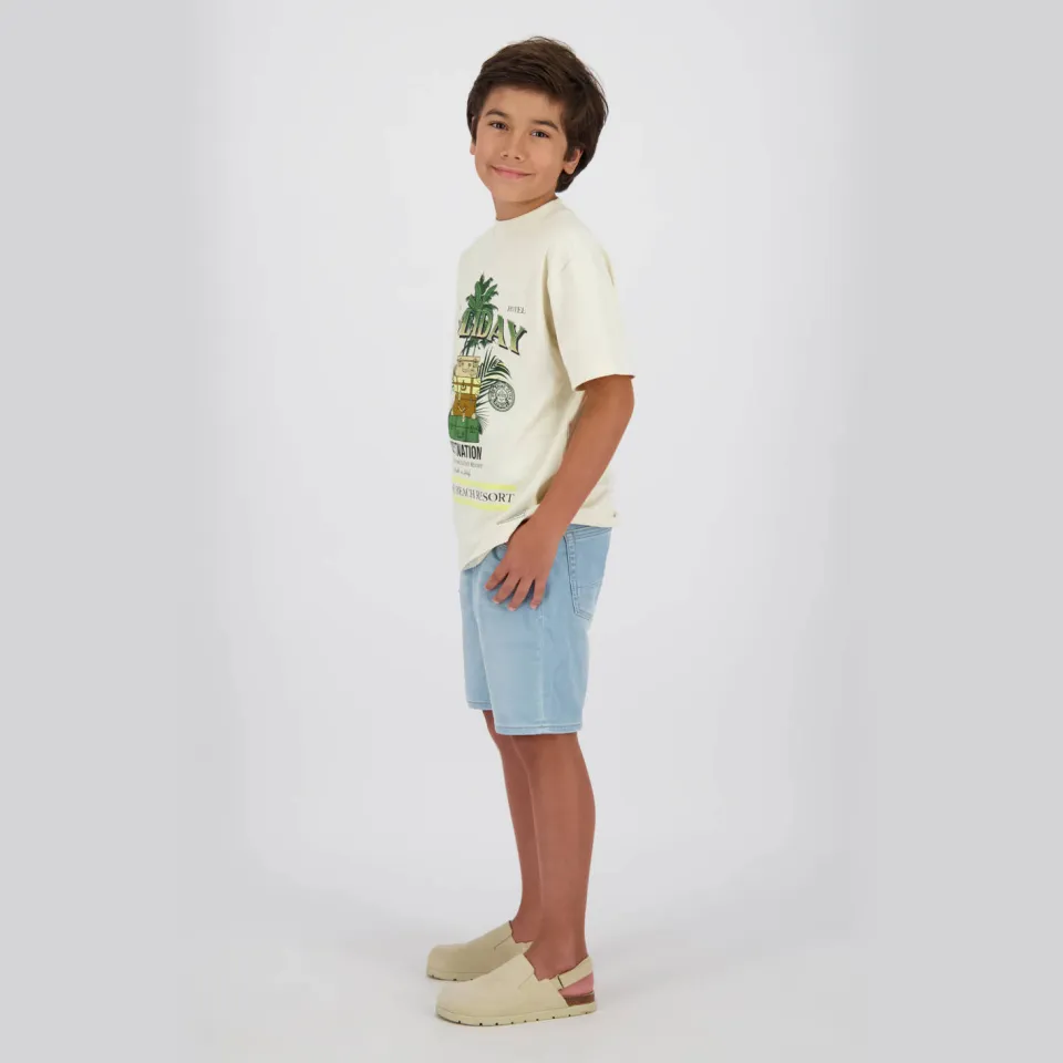 Vingino jeansshort light blue denim, foto 5