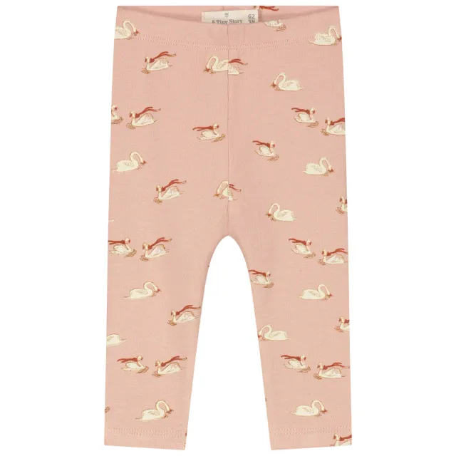 A Tiny Story katoenen babybroek met print oudroze
