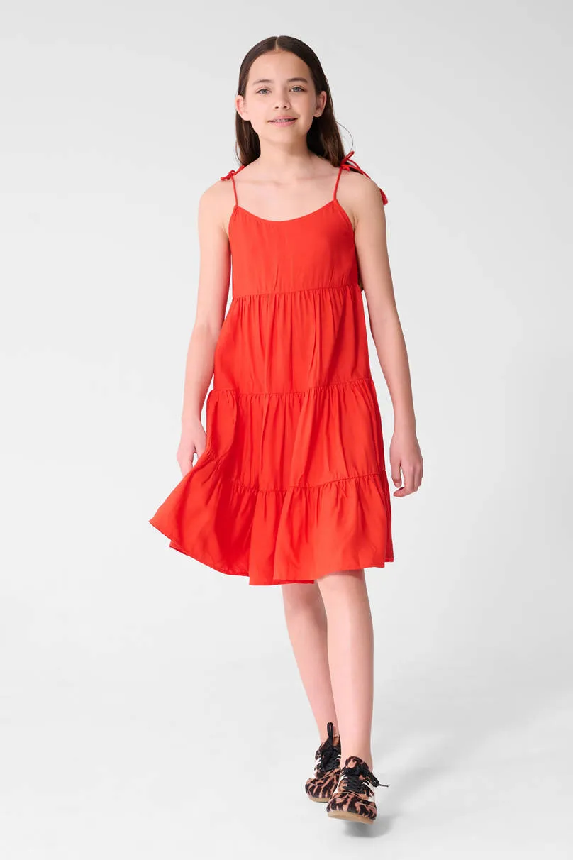 Shoeby Layer midi zomerjurk rood, foto 4