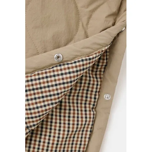 Mango Kids gewatteerde cape jas beige, foto 3