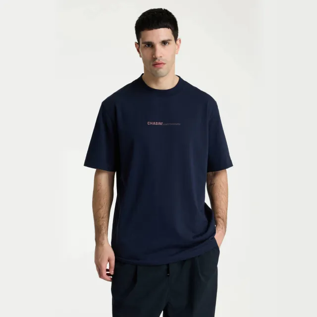 CHASIN' oversized T-shirt met backprint - navy blazer Donkerblauw