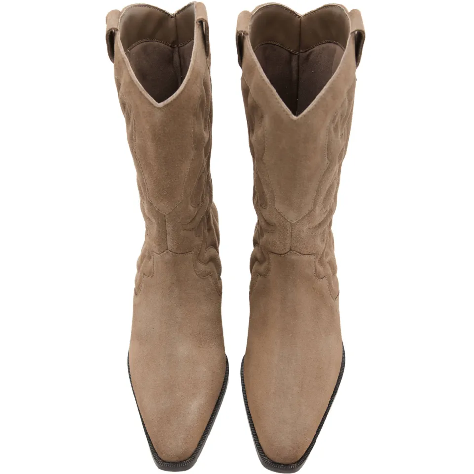 Mango TEEN western suède laarzen - beige, foto 3
