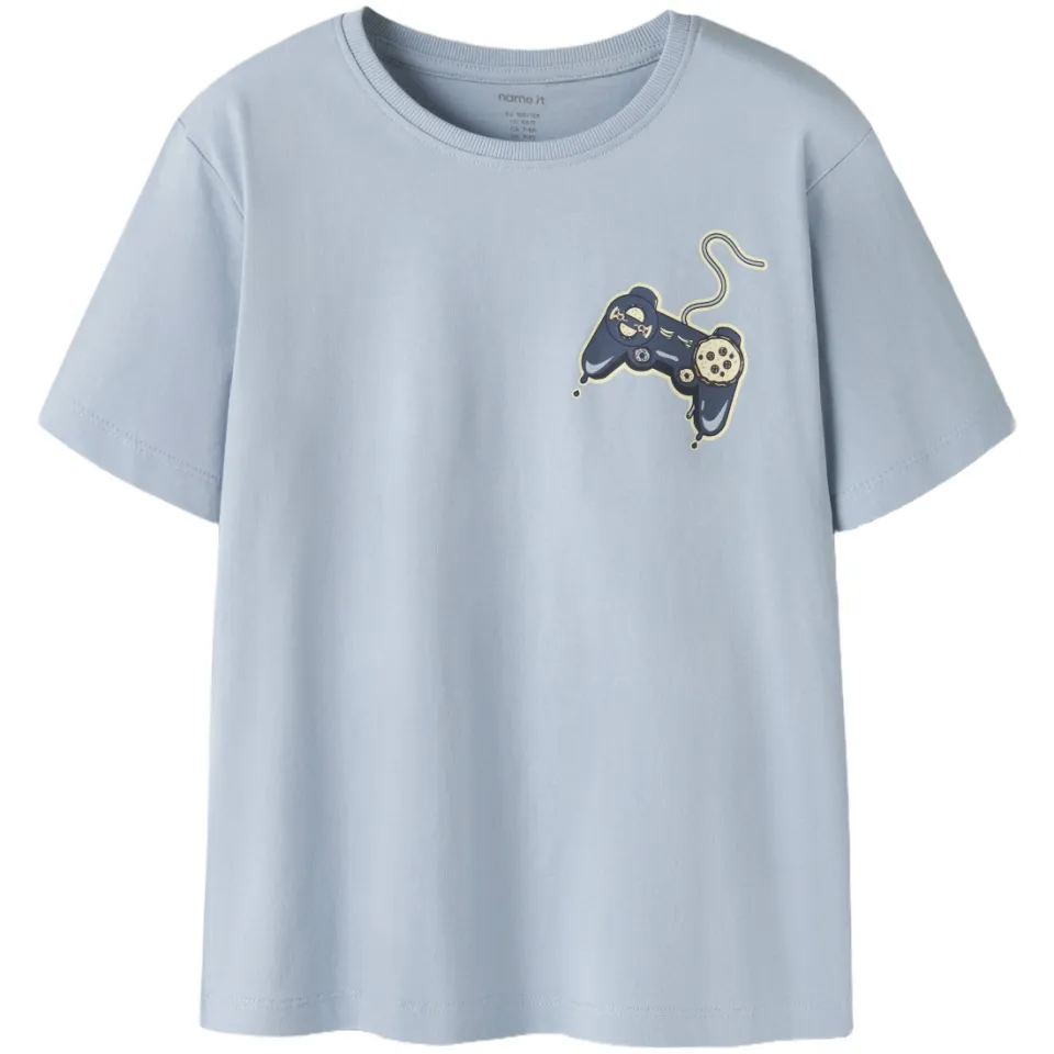 NAME IT KIDS T-shirt lichtblauw met printopdruk, foto 2
