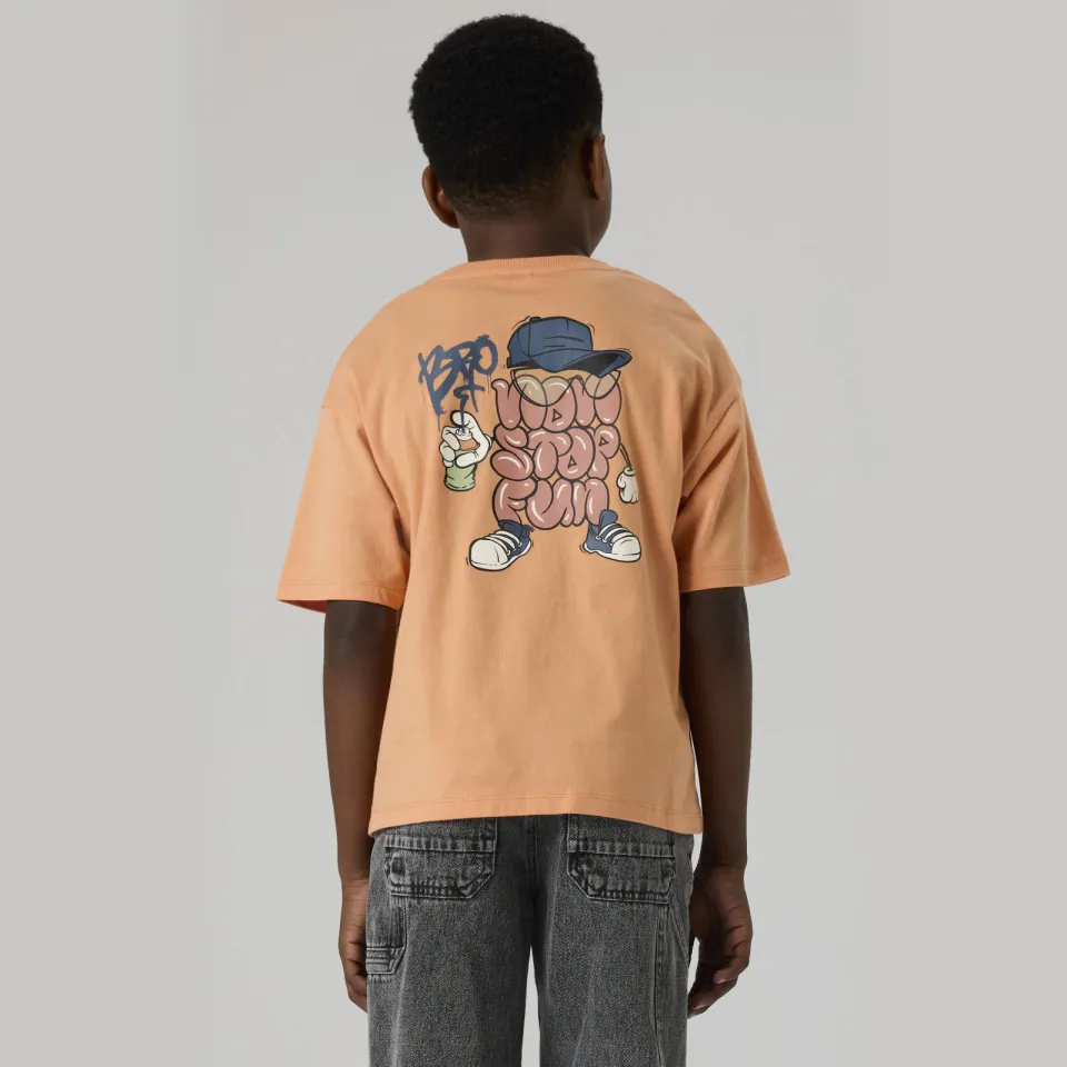 NAME IT T-shirt met print oranje, foto 4