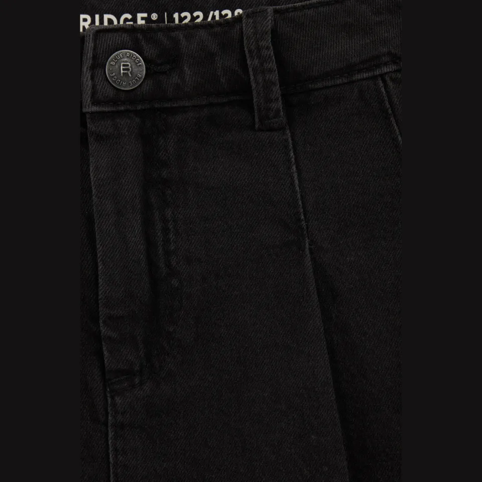 WE Fashion Blue Ridge denim plooirok zwart, foto 7