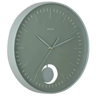 Karlsson Grato Pendulum wandklok jungle groen jungle groen/jadegrijs