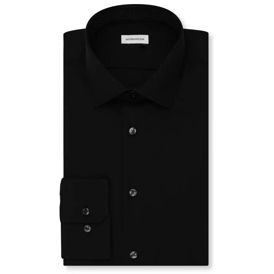 Seidensticker slim fit overhemd zwart, foto 3