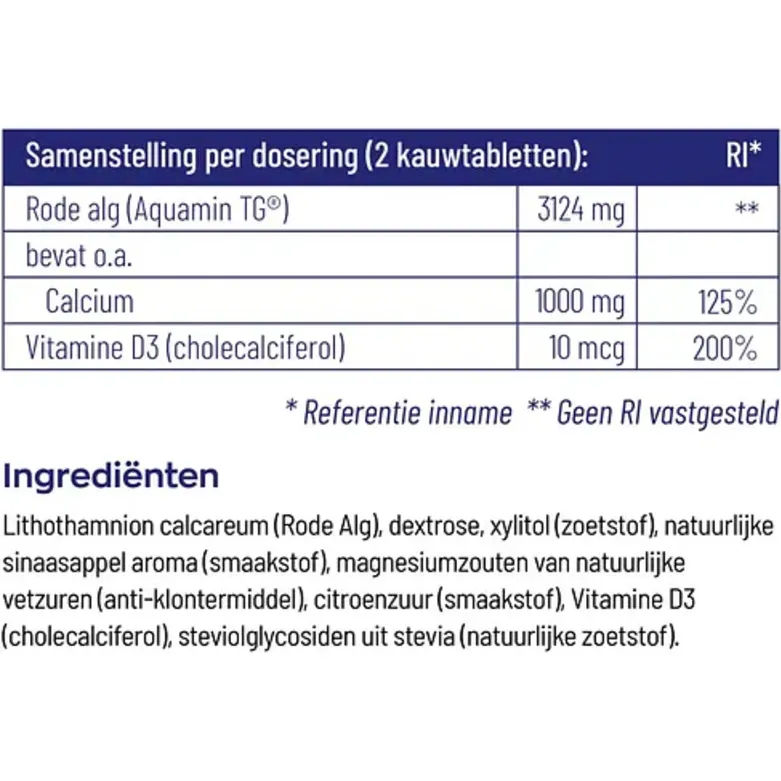 Vitakruid Calcium 1000 Mama kauwtabletten, foto 3