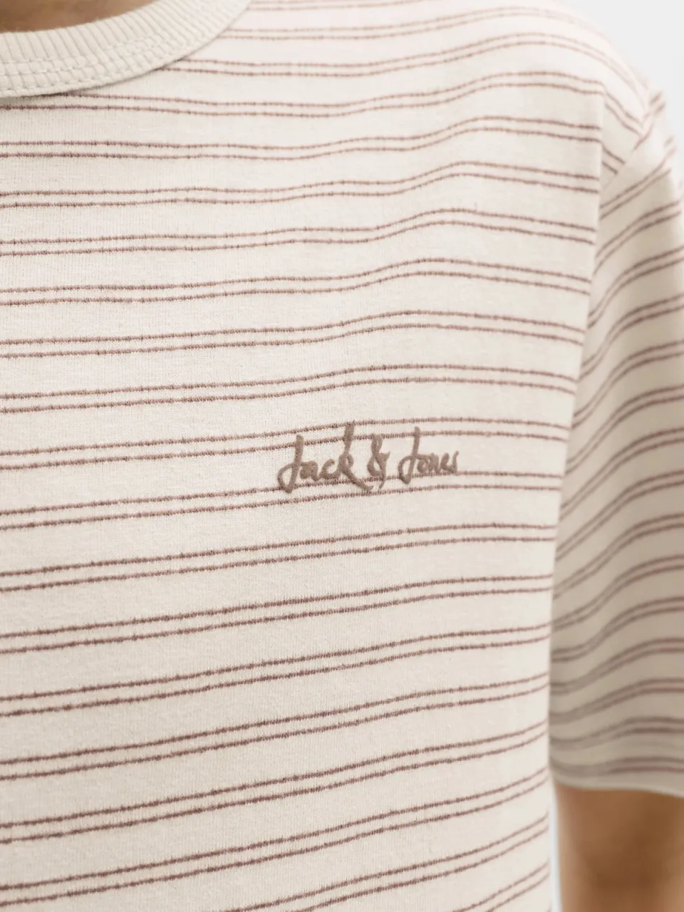Jack & Jones JUNIOR gestreepte T-shirt beige, foto 5