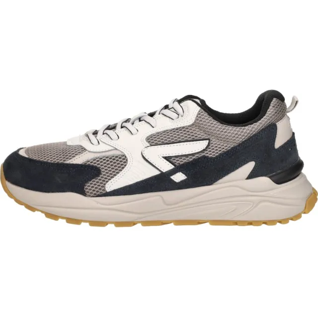 Hub Grid M37 lage sneaker beige Blauw