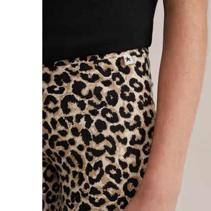 WE Fashion flared broek met panterprint multi, foto 4