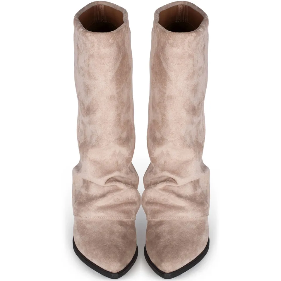POSH by Poelman Lois cowboylaarzen met flap taupe, foto 2