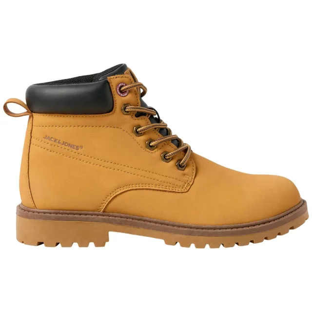 Jack & Jones enkelboots met profielzool - okergeel