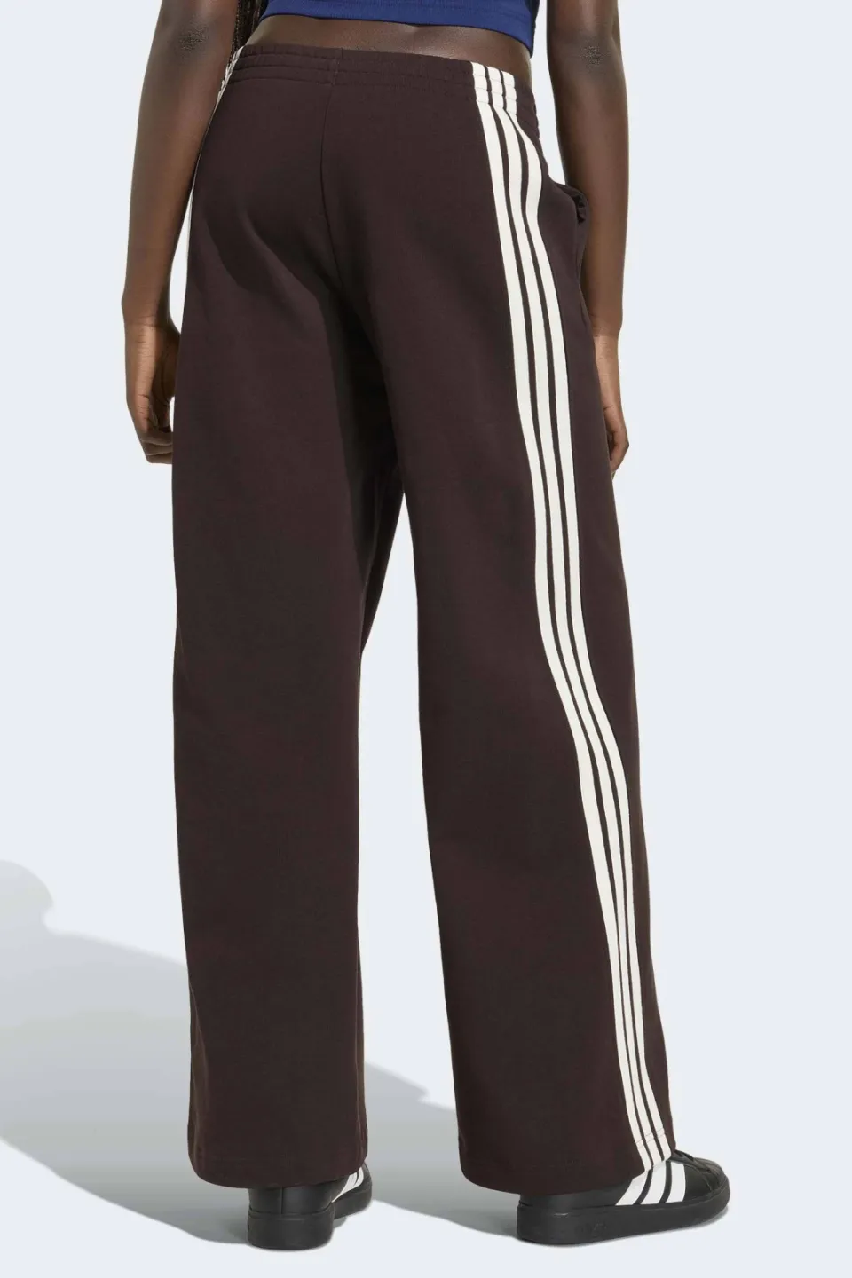 Adidas Kit 3-Stripes wide joggingbroek donkerbruin bruin, foto 5