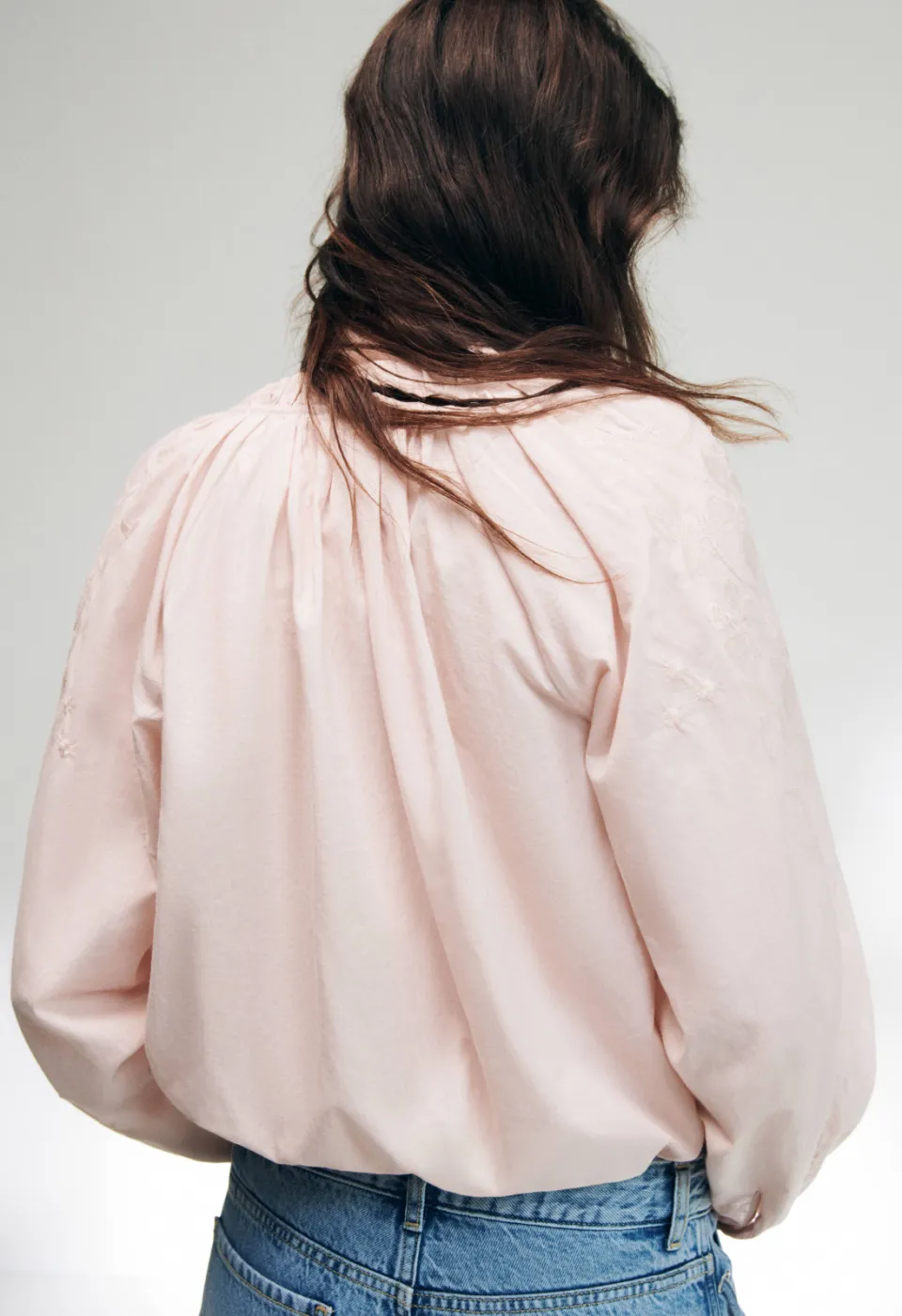 Mango Teen blousetop met borduursels lichtroze, foto 4