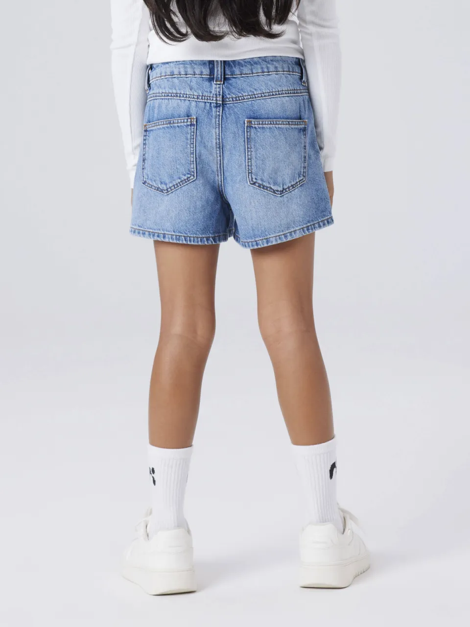 NAME IT mom jeansshort medium blue denim, foto 6