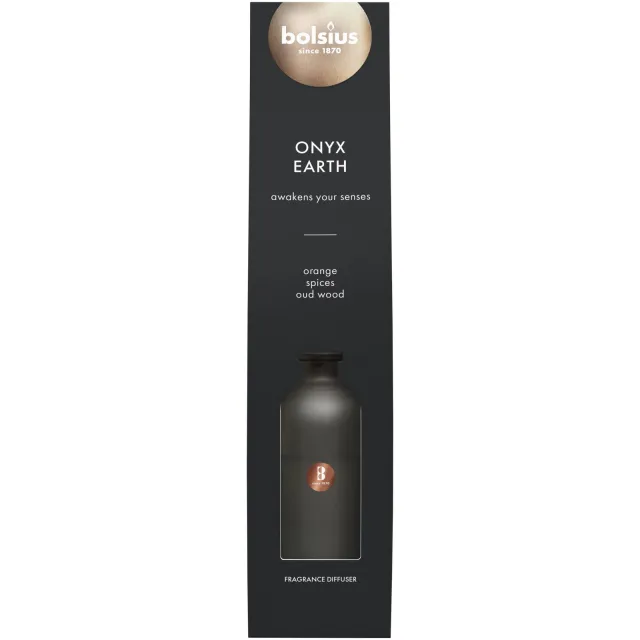 Bolsius geurstokjes - Onyx Earth (160 ml) zwart