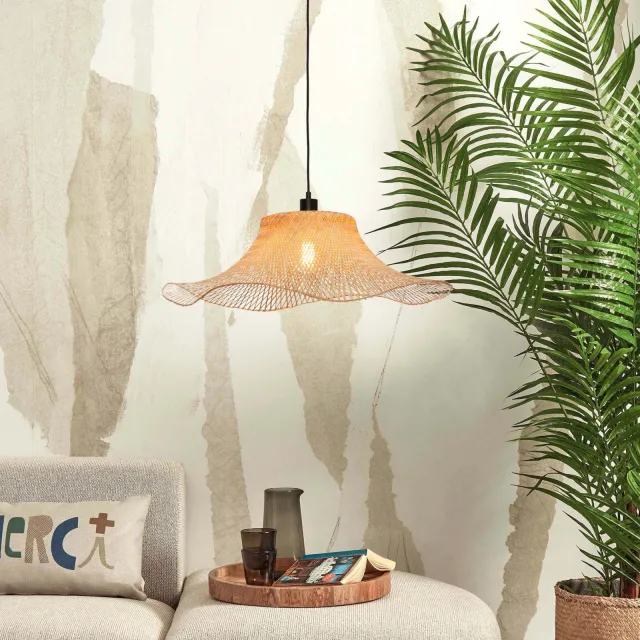 Good&Mojo Hanglamp 'Ibiza' Bamboe, 65cm, kleur Naturel