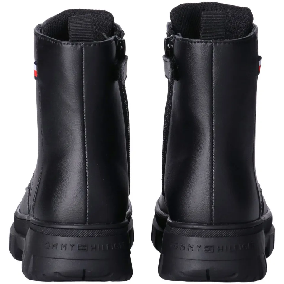 Tommy Hilfiger enkelboots met profielzool - zwart, foto 5