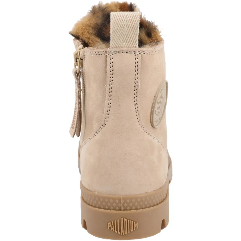 Palladium PAMPA HI ZIP WL WILD leren sneakers met profielzool - beige, foto 5