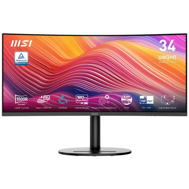 Msi Modern Md342cqp - 34 Inch 3440 X 1440 (uwqhd) Va-paneel In Hoogte Verstelbaar