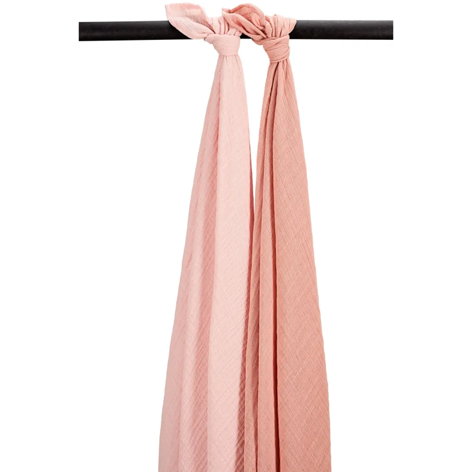 Meyco pre-washed hydrofiele swaddle inbakerdoek soft rose/rose
