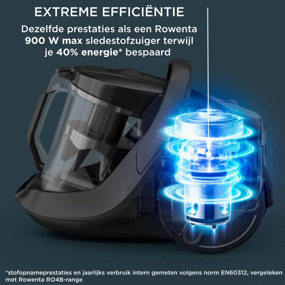 Rowenta G-Force Cyclonic Effitech® RO7C36 Stofzuiger zonder zak grijs, foto 6