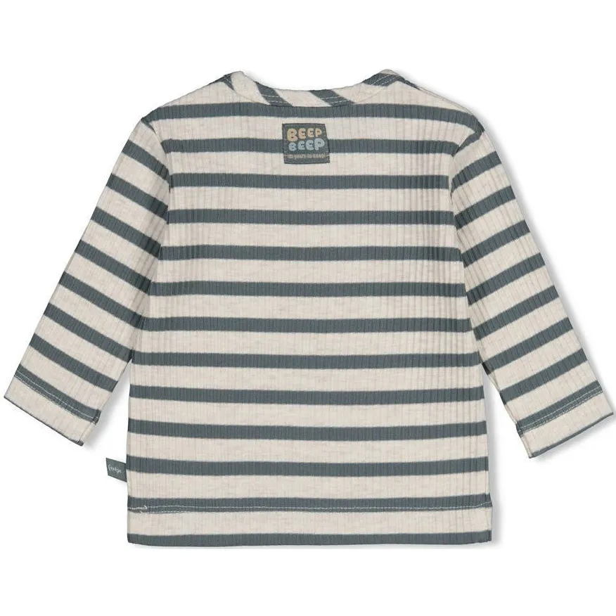 Feetje Beep Beep longsleeve zeegroen/ecru, foto 3