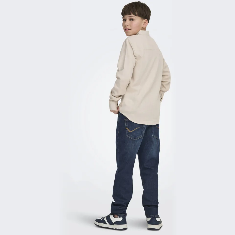 Only & Sons JUNIOR tapered jeans dark blue denim, foto 5