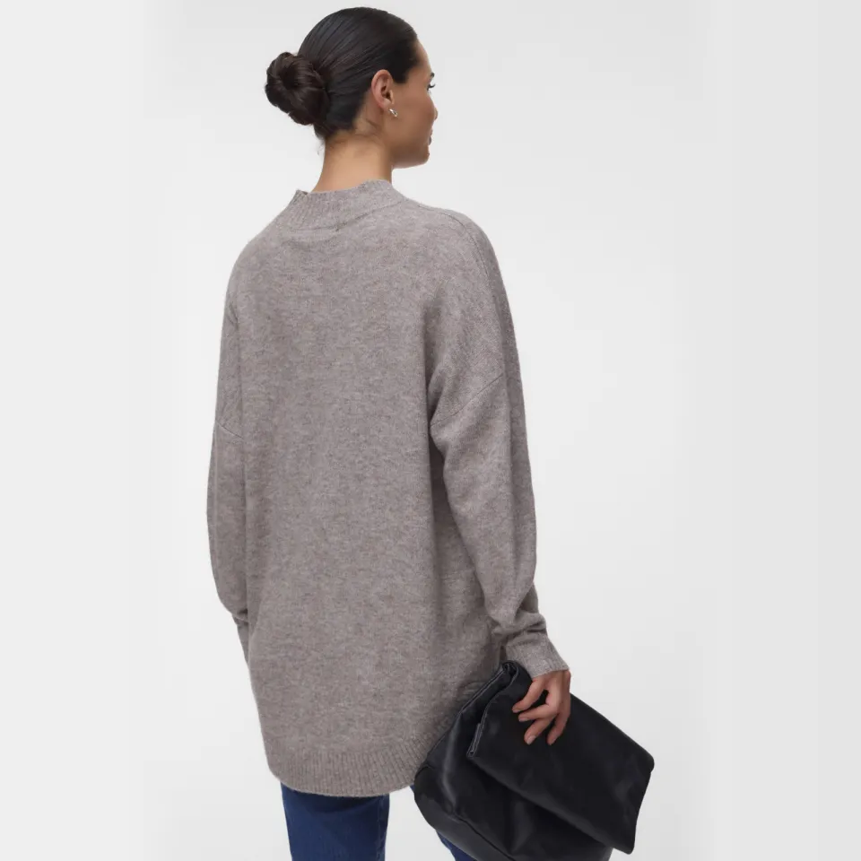 Vero Moda MATERNITY gebreide zwangerschapstrui met wol - taupe, foto 3
