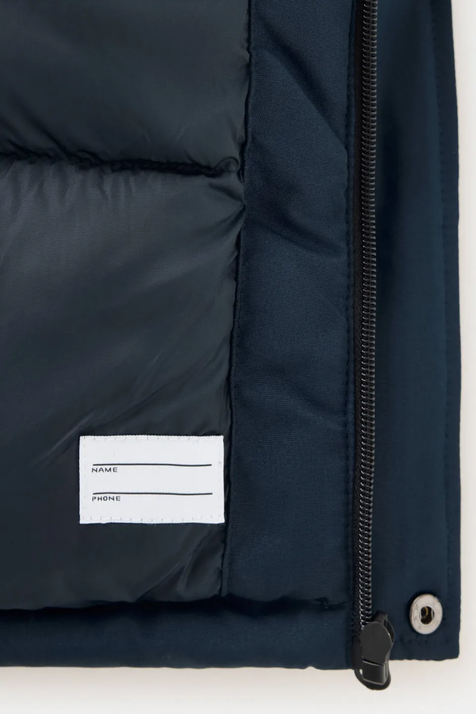 Mango gewatteerde winterjas marineblauw, foto 2