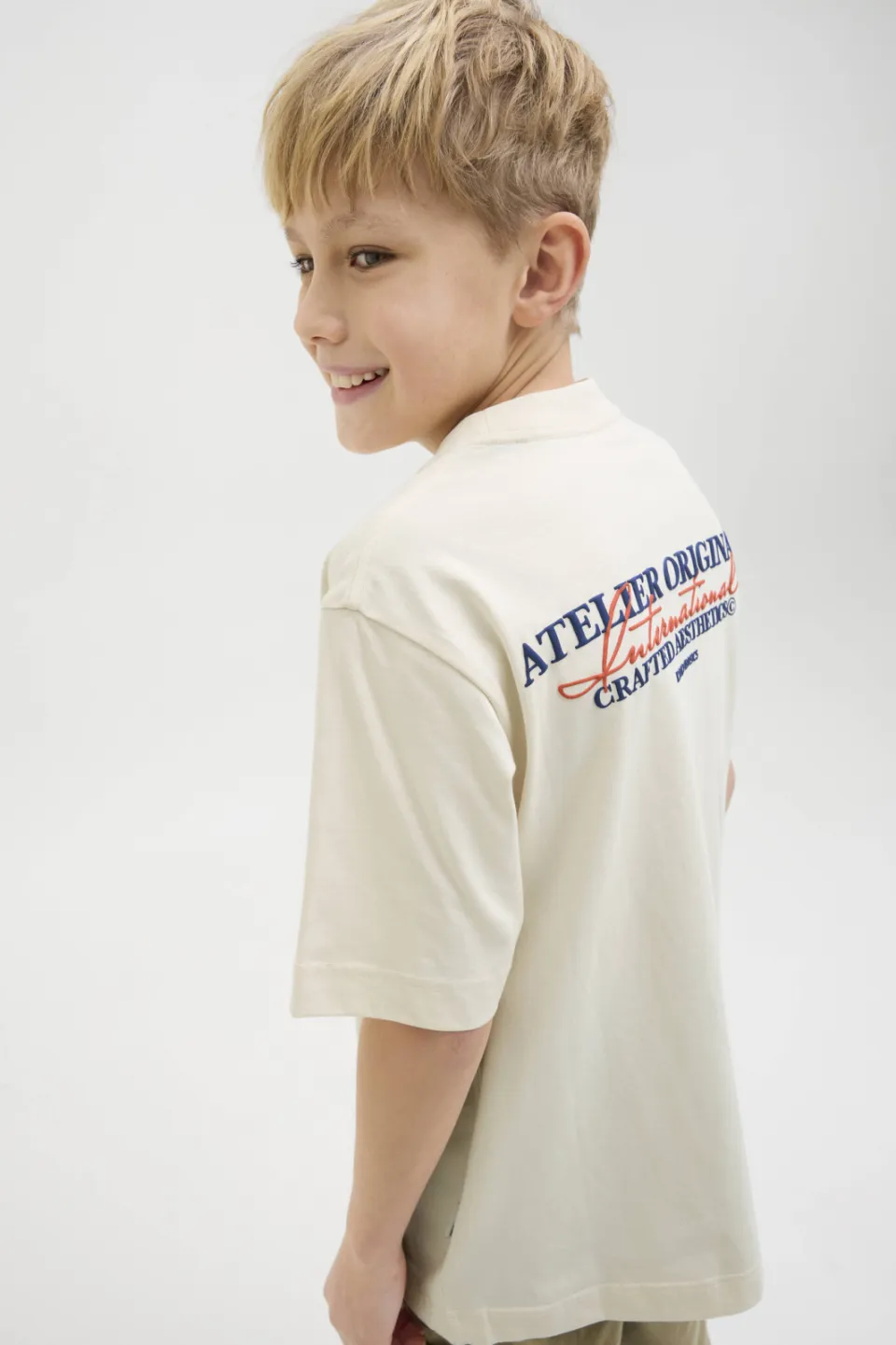 Jack & Jones junior t-shirt met backprint ecru, foto 5
