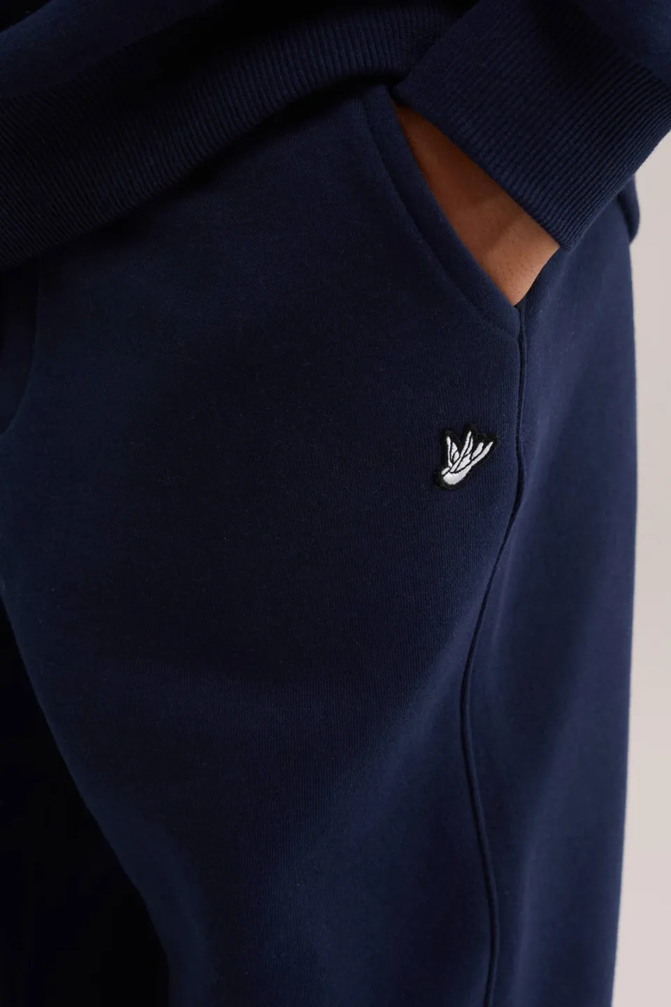 WE Fashion tapered joggingbroek donkerblauw, foto 5